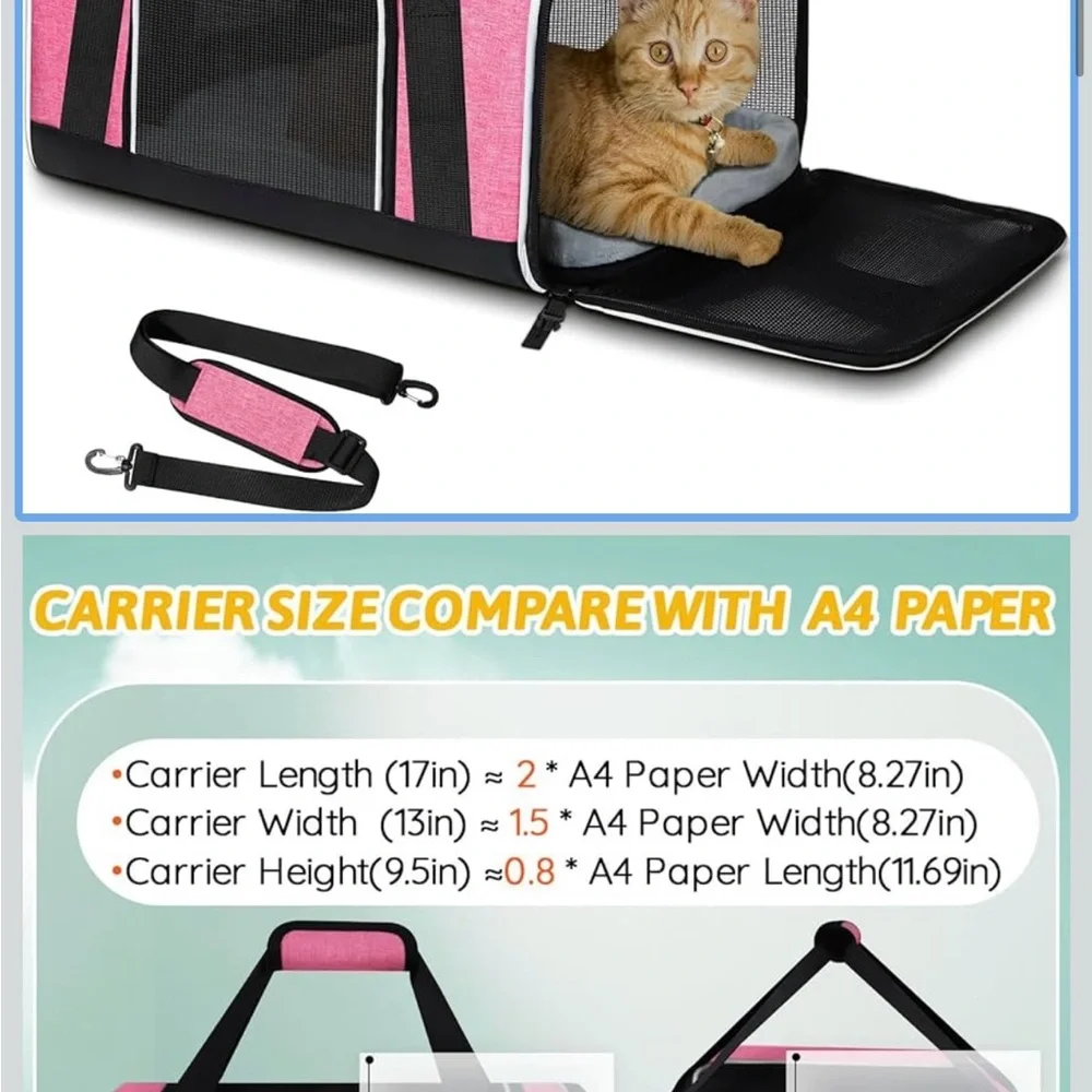 Pet Carrier for Cats - Pink